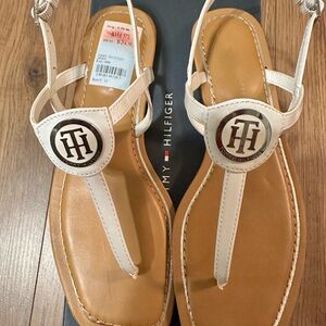 Tommy Hilfiger Cream and Tan Sandals